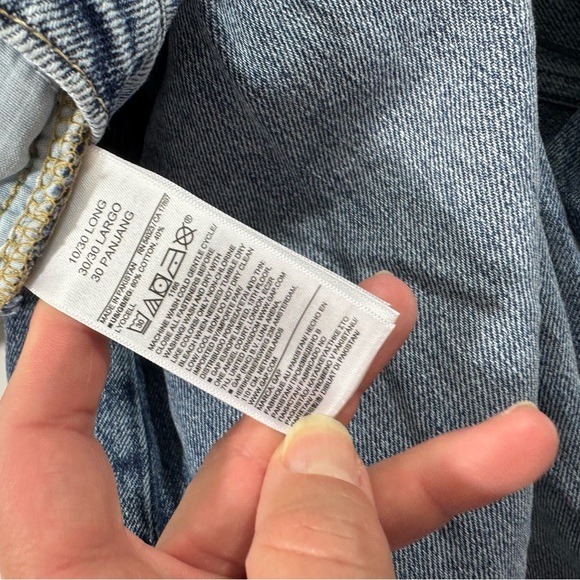 Gap Denim Baggy Jeans Womens Size 30 10 Long Dark Wash - Picture 5 of 10